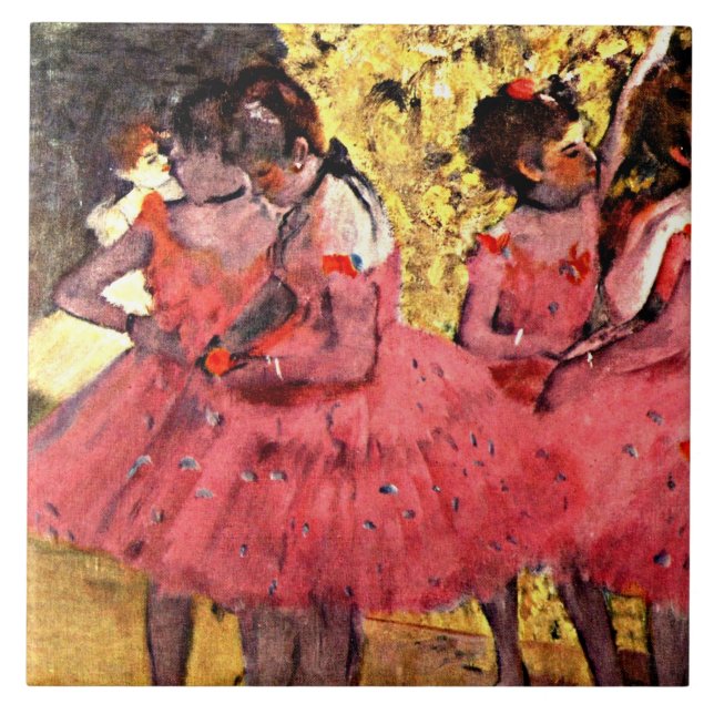 Degas - The Pink Dancers Tile (Front)