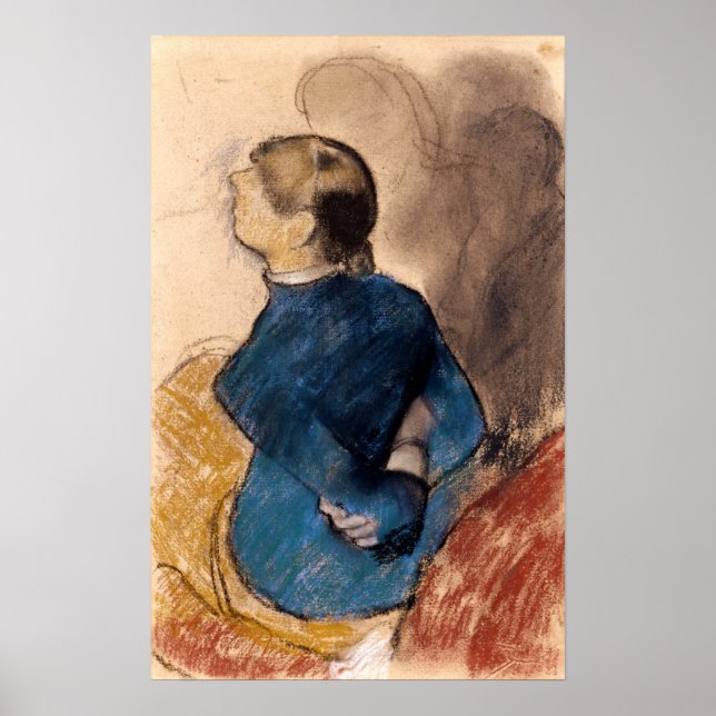 Degas - Young Woman In Blue Poster (Front)