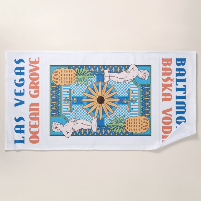 Degen Beach Towel - Blue Card (Front)