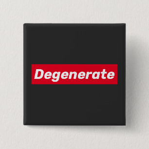 Degenerate 15 Cm Square Badge