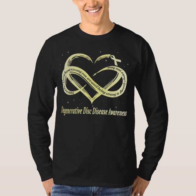 Degenerative Disc Disease & Warrior DDD Awareness T-Shirt (Front)