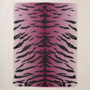 Degraded pink tiger style sherpa blanket