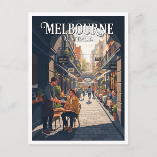 Degraves Street Coffee Laneway Melbourne Australia Postcard