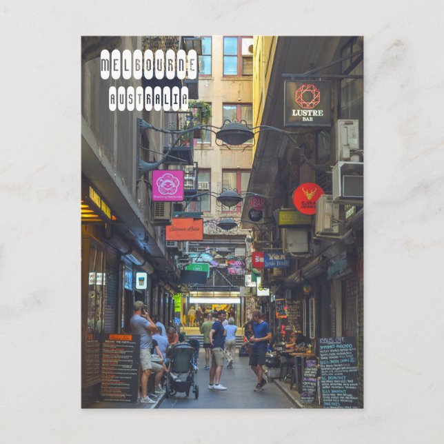 Degraves Street in Melbourne Postcard (Front)