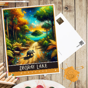 DeGray Lake, Arkansas   Vintage Painting Postcard