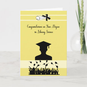 Degree Card in Library Science with Male Grad.