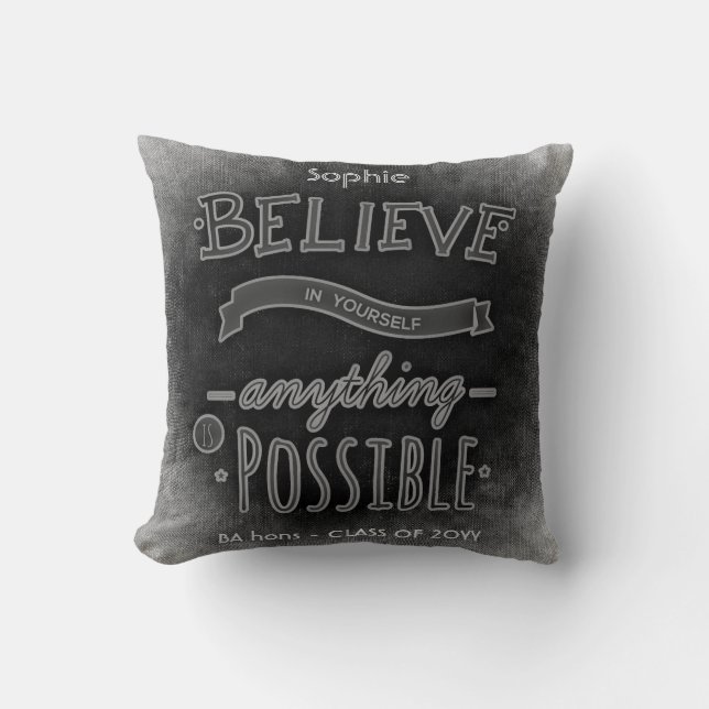 Degree Graduate Congratulations Gift Personalised Cushion (Front)