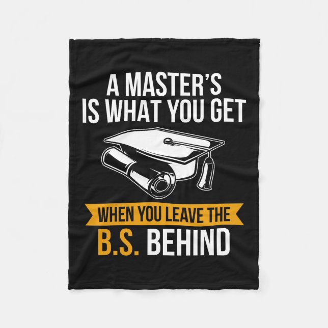 Degree Mba Masters Degree Graduation  Fleece Blanket (Front)
