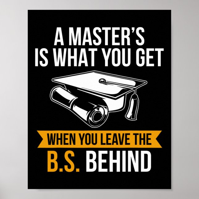 Degree Mba Masters Degree Graduation  Poster (Front)