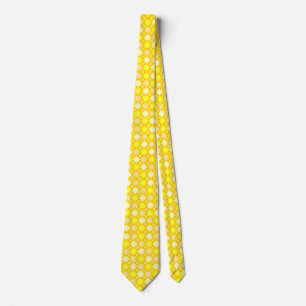 Degrees of Yellow Argyle Patterned Tie