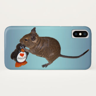 Degu and Toy iPhone X Case (Sky Blue Mix)