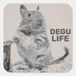 DEGU LIFE SQUARE STICKER