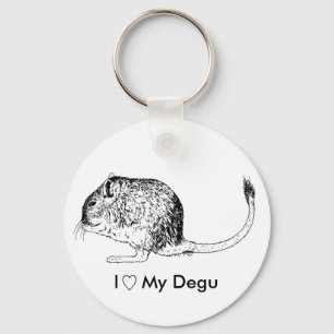 Degu Love Keychain