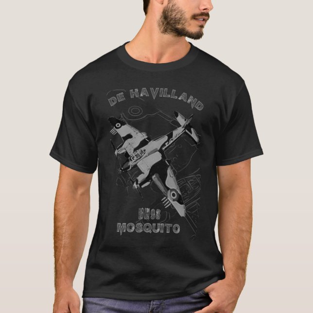 DeHavilland DH-98 Mosquito Bomber Aircraft T-Shirt (Front)