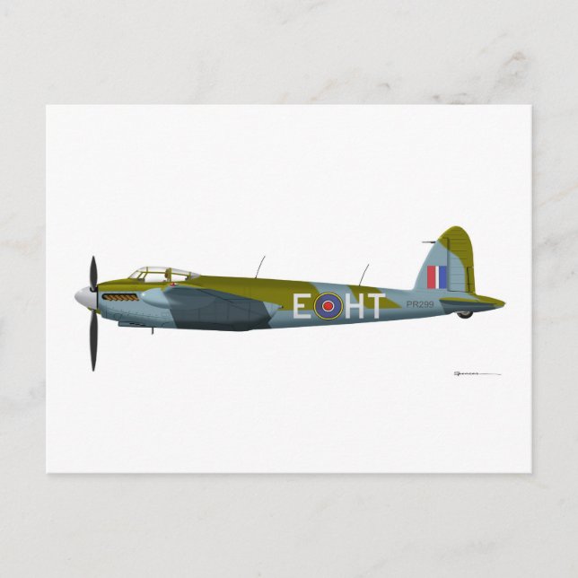 DeHavilland DH-98 Mosquito Postcard (Front)