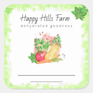 *~* Dehydrated Veggie Vegetables  Square Sticker