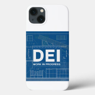 DEI Work Blueprint Technical Drawing iphone case