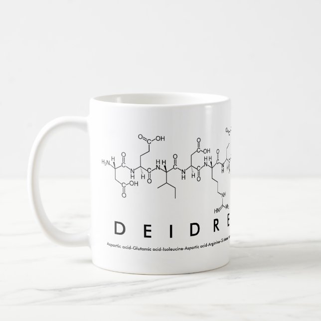 Deidre peptide name mug (Left)
