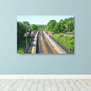Deighton Railway Station, Huddersfield Canvas Print