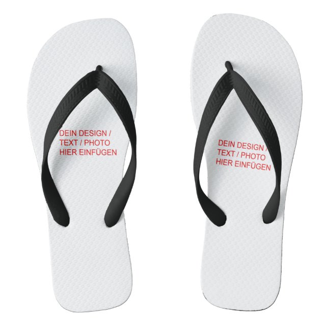 DEIGN/TEXT/PHOTO/LOGO Flip Flops (Footbed)