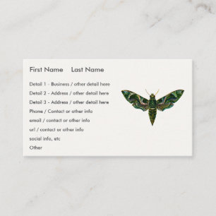 Deilephila Nerii - Oleander Hawk-Moth Business Card