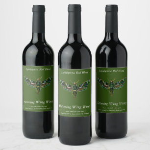 Deilephila Nerii - Oleander Hawk-Moth Wine Label