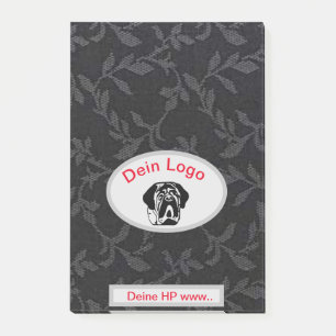  Dein Bild Mastiff Bulldog Logo Klebezettel Post-it Notes