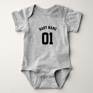 DEIN DESIGN/TEXT/FOTO Babybodies Football Jersey Baby Bodysuit