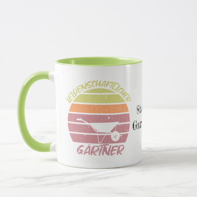 dein Name personalisierbares Design Gärtner  Mug (Left)