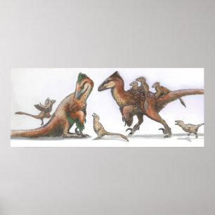 Deinonychus Family Poster
