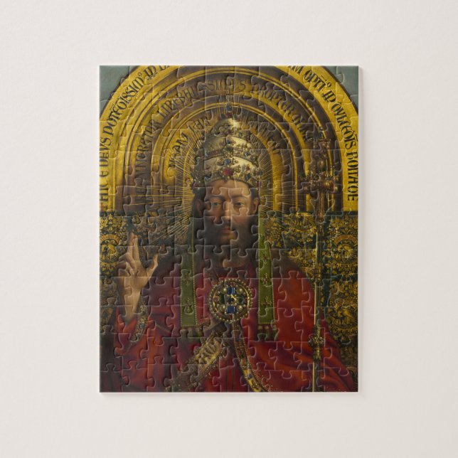 Deity Enthroned, Christ, The Ghent Altarpiece Jigsaw Puzzle (Vertical)