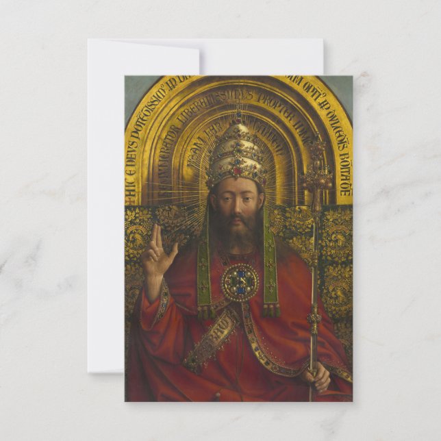 Deity Enthroned, Christ, The Ghent Altarpiece Thank You Card (Front)
