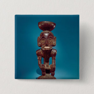Deity figure , Dominican Republic 15 Cm Square Badge