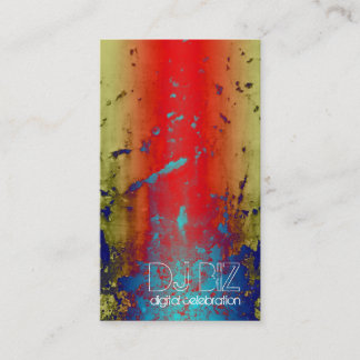 Deja Blue - Rainbow Grunge Business Card