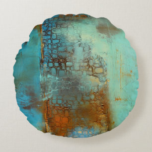 Deja Blue Round Cushion