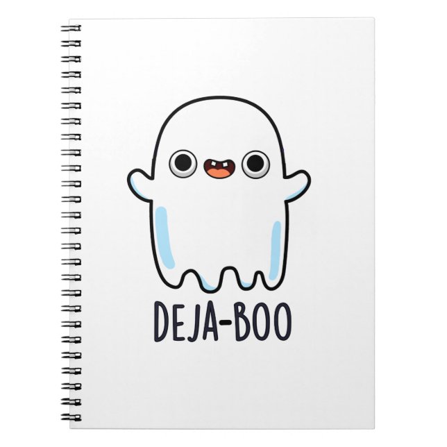 Deja Boo Cute Halloween Ghost Pun Notebook (Front)