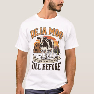 Deja Moo Funny Cow Western Vintage Shirt Design_1