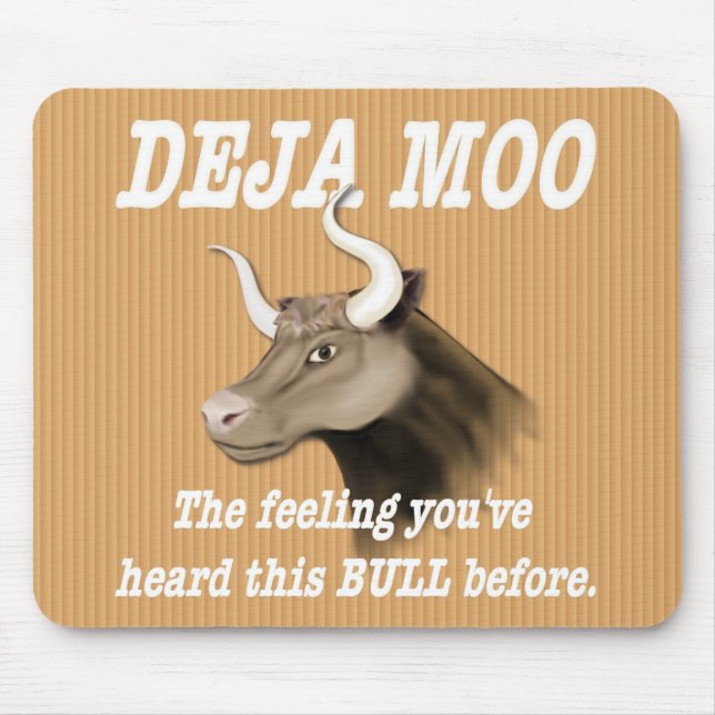 Deja Moo Humour Mouse Mat (Front)