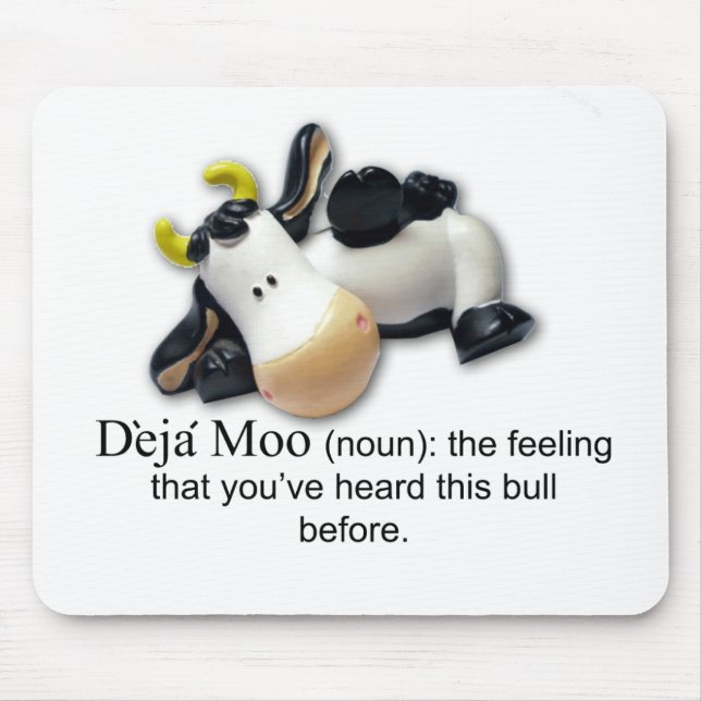 Deja Moo Mouse Mat (Front)