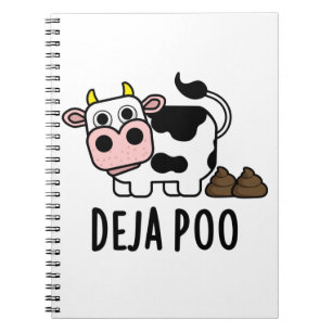 Deja Poo Funny Cow Poop Pun  Notebook