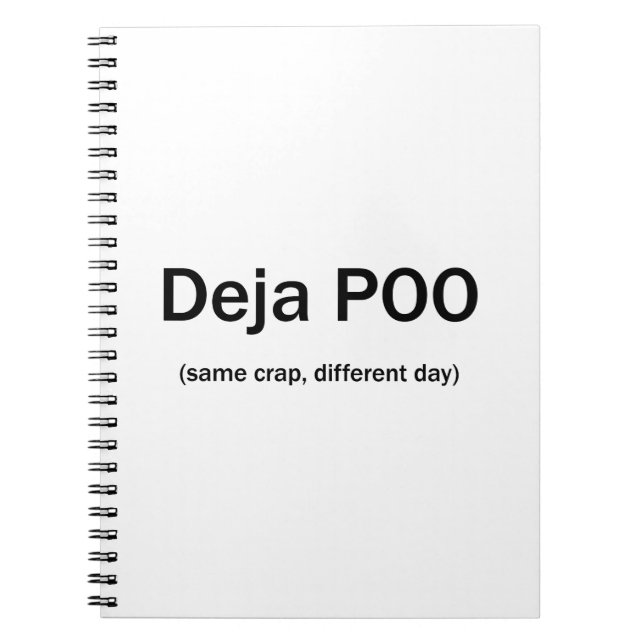 Deja Poo Notebook (Front)
