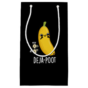 Deja-poot Funny Banana Double Fart Pun Dark BG Small Gift Bag
