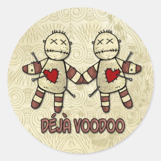 deja voodoo classic round sticker (Front)