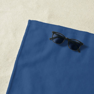 Deja Vu Blue Spring Season Solid Colour Beach Towel