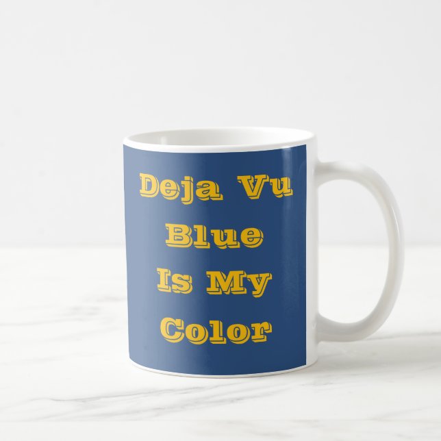 Deja Vu Blue Spring Season Solid Colour Coffee Mug (Right)