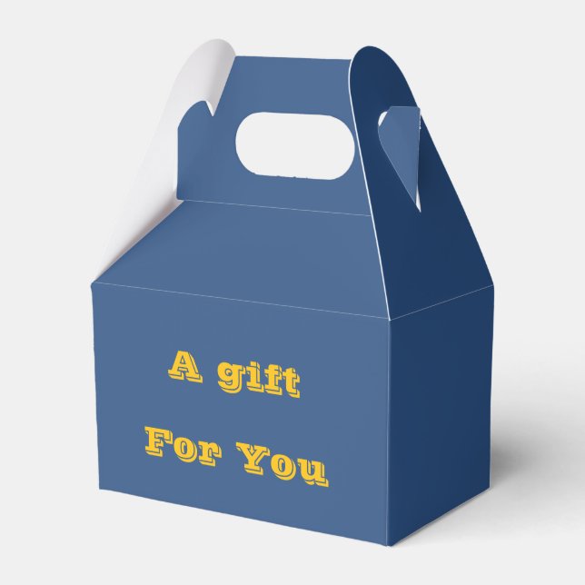 Deja Vu Blue Spring Season Solid Colour Favour Box (Front Side)