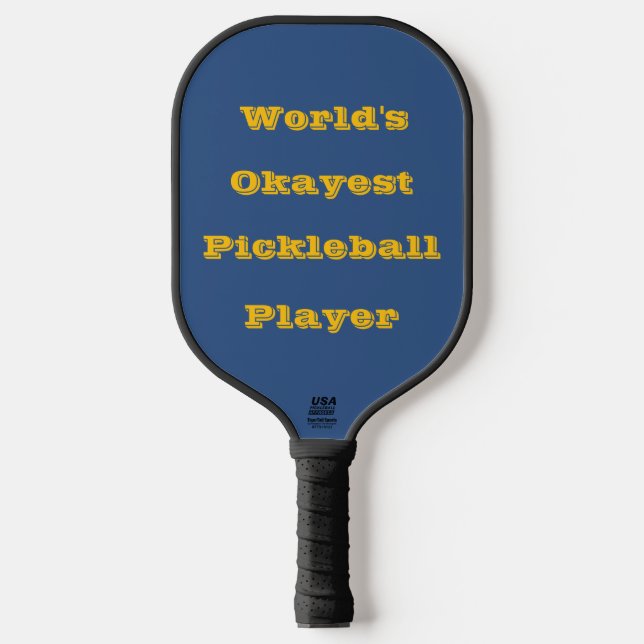 Deja Vu Blue Spring Season Solid Colour Pickleball Paddle (Front)
