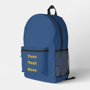 Deja Vu Blue Spring Season Solid Colour Printed Backpack