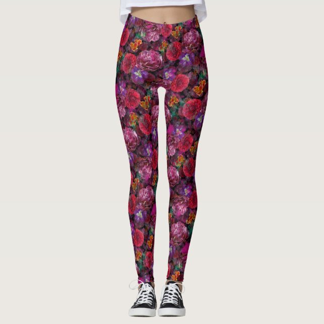 Déjà vu Destroyed Floral Leggings (Front)