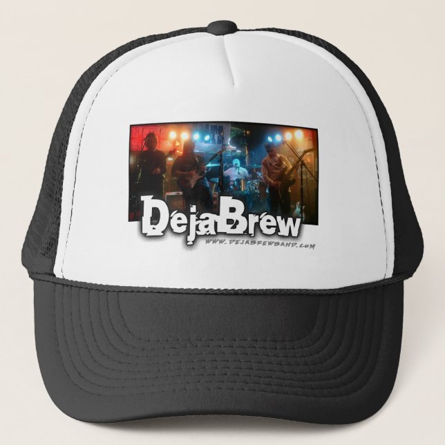 DejaBrew Band Logo Trucker Hat.. Trucker Hat (Front)
